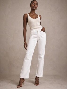 Michael Kors White flare leg Jeans Size 12